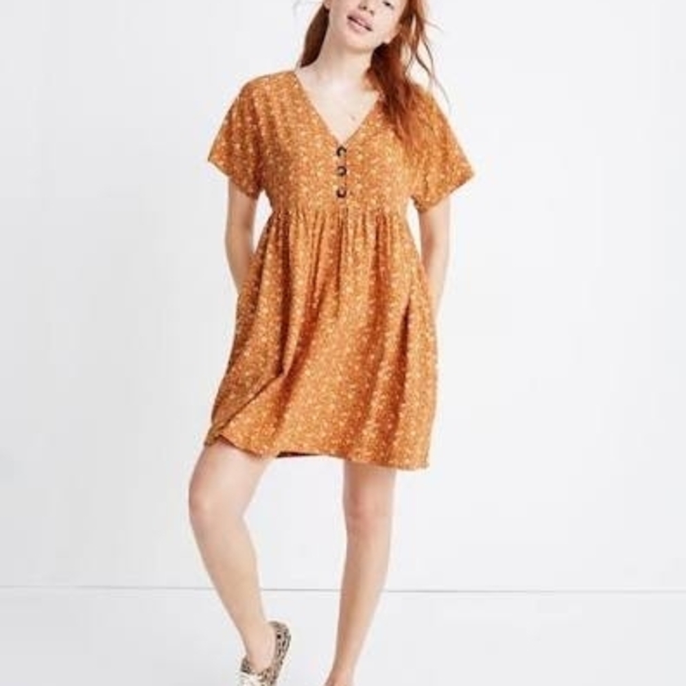 Madewell Front Button Babydoll Dress